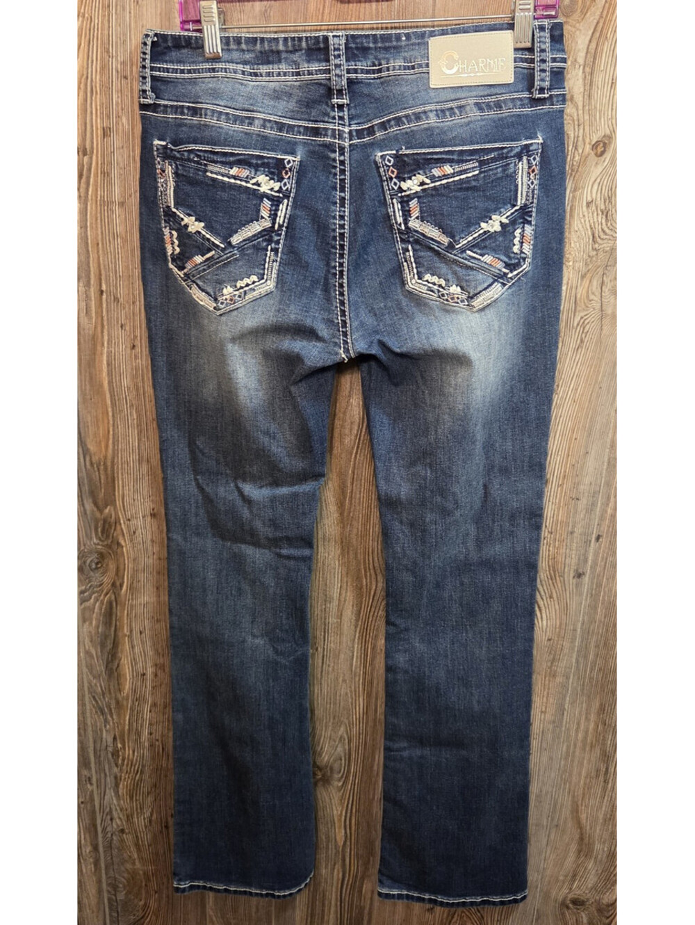 Charme Denim Blue Jeans Women Size 29 (31x33) - Bootcut Western Embroidered